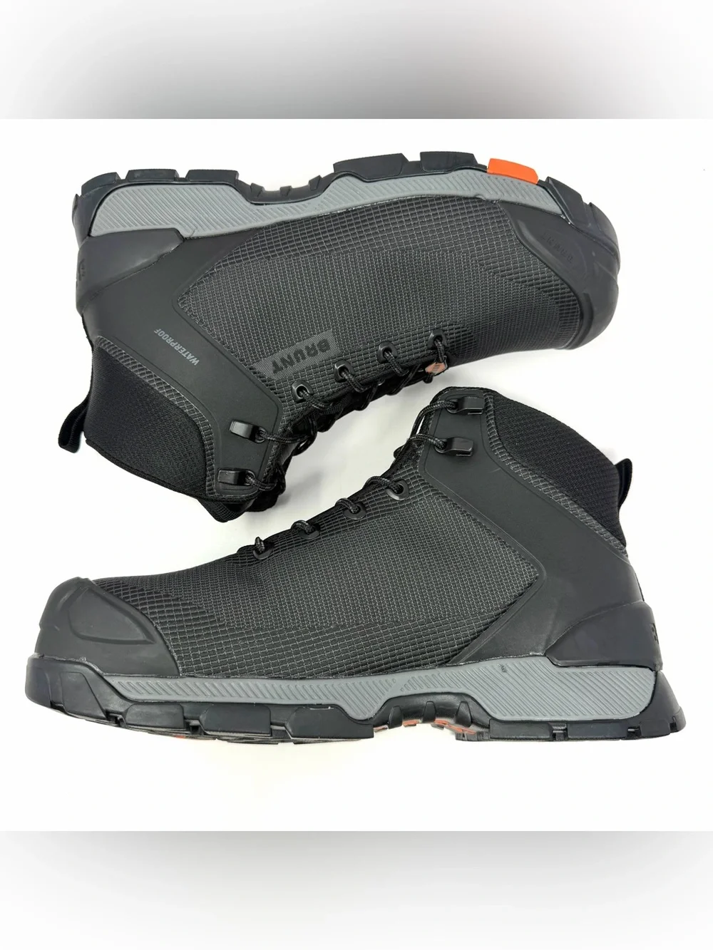 Brunt Men’s Ryng 6” Safety Toe Work Boots Sz 12 Black Waterproof Slip Resistant